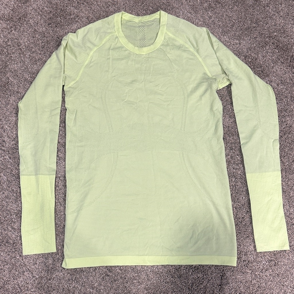 lululemon athletica Light Green Long Sleeve Top